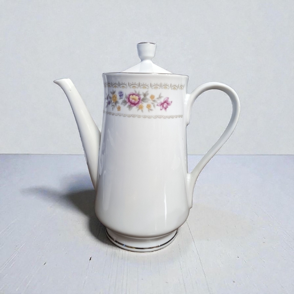 Royal Sealy Fine China "Fantasy" Coffee Pot/Sugar/ Creamer/ Cups Set - Picture 2 of 8